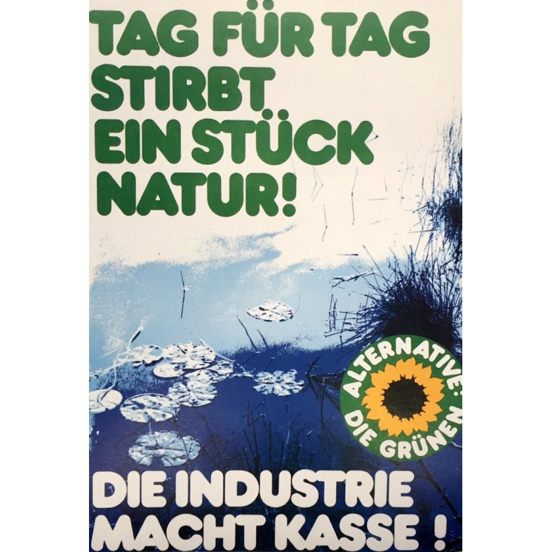 Postkarte Tag für Tag stirbt ein Stück Natur