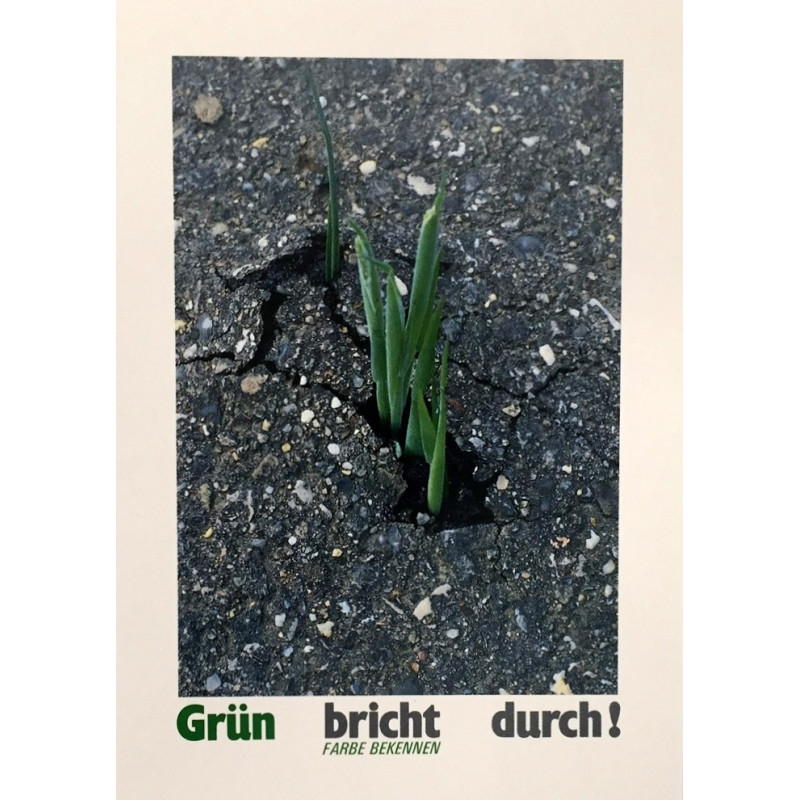 Postkarte Grün bricht durch